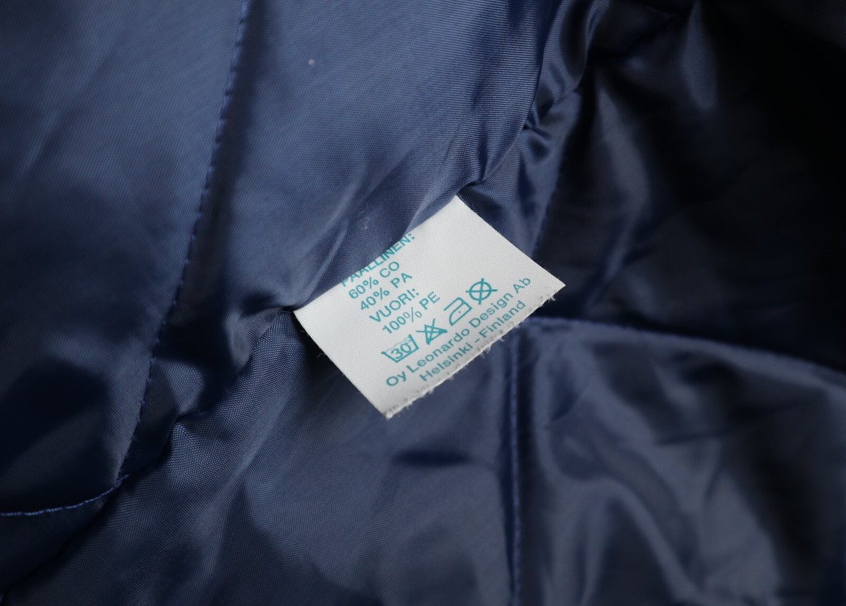 MICHELIN 90s VINTAGE RACING WINTER PUFFER JACKET BLUE TOP