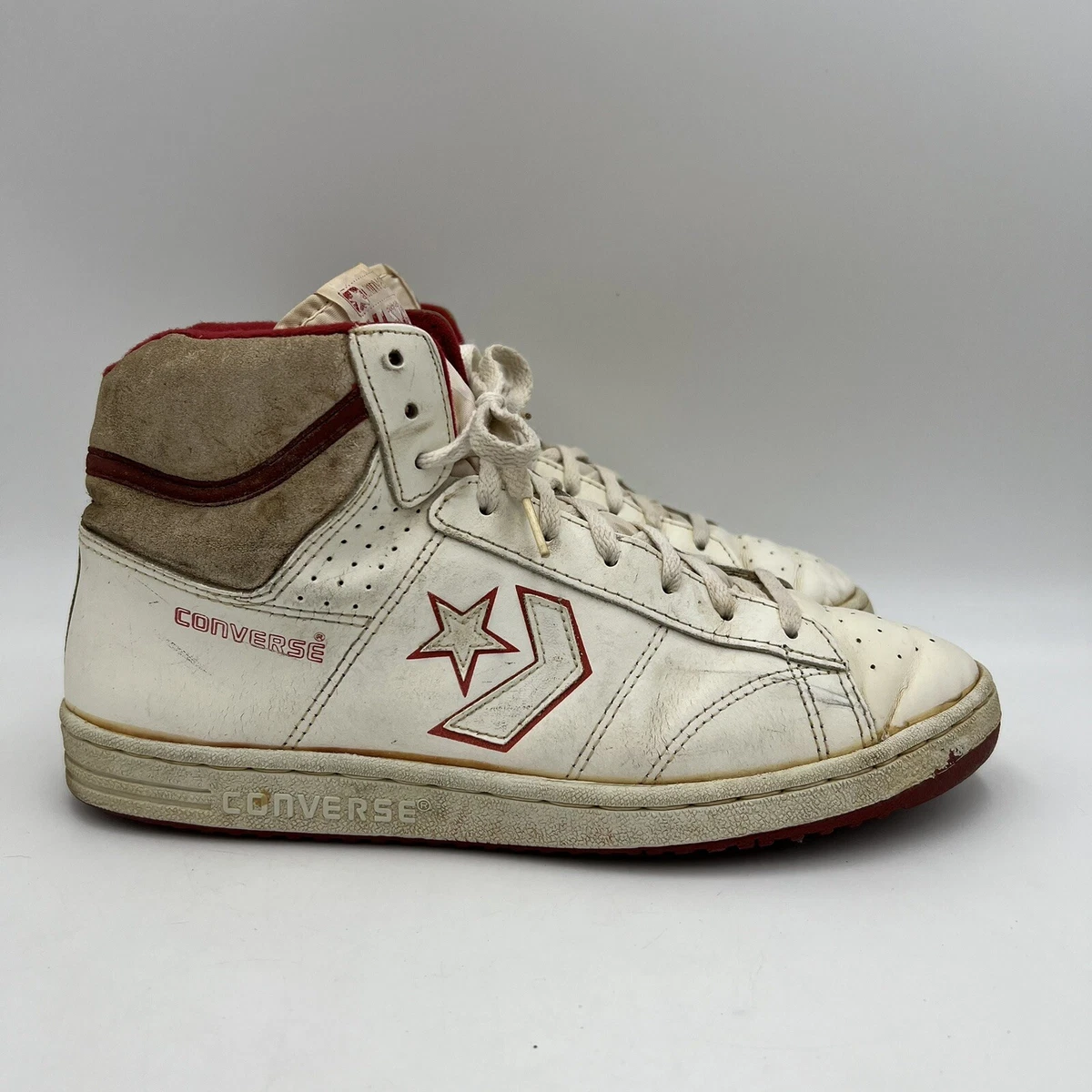 Markér frakke Tangle Vintage Converse Startech Leather Hi Top Basketball Shoes Red sz 10 DR.J  USA | eBay