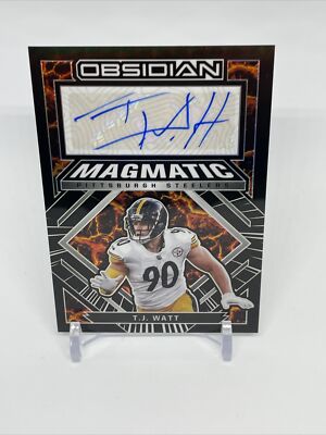 Tj Watt 2022 obsidian magmatic auto autograph #/100 Steelers | eBay