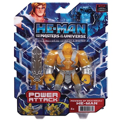 Masters Of The Universe Powers Of Grayskull He-Man Power Attack figure animated