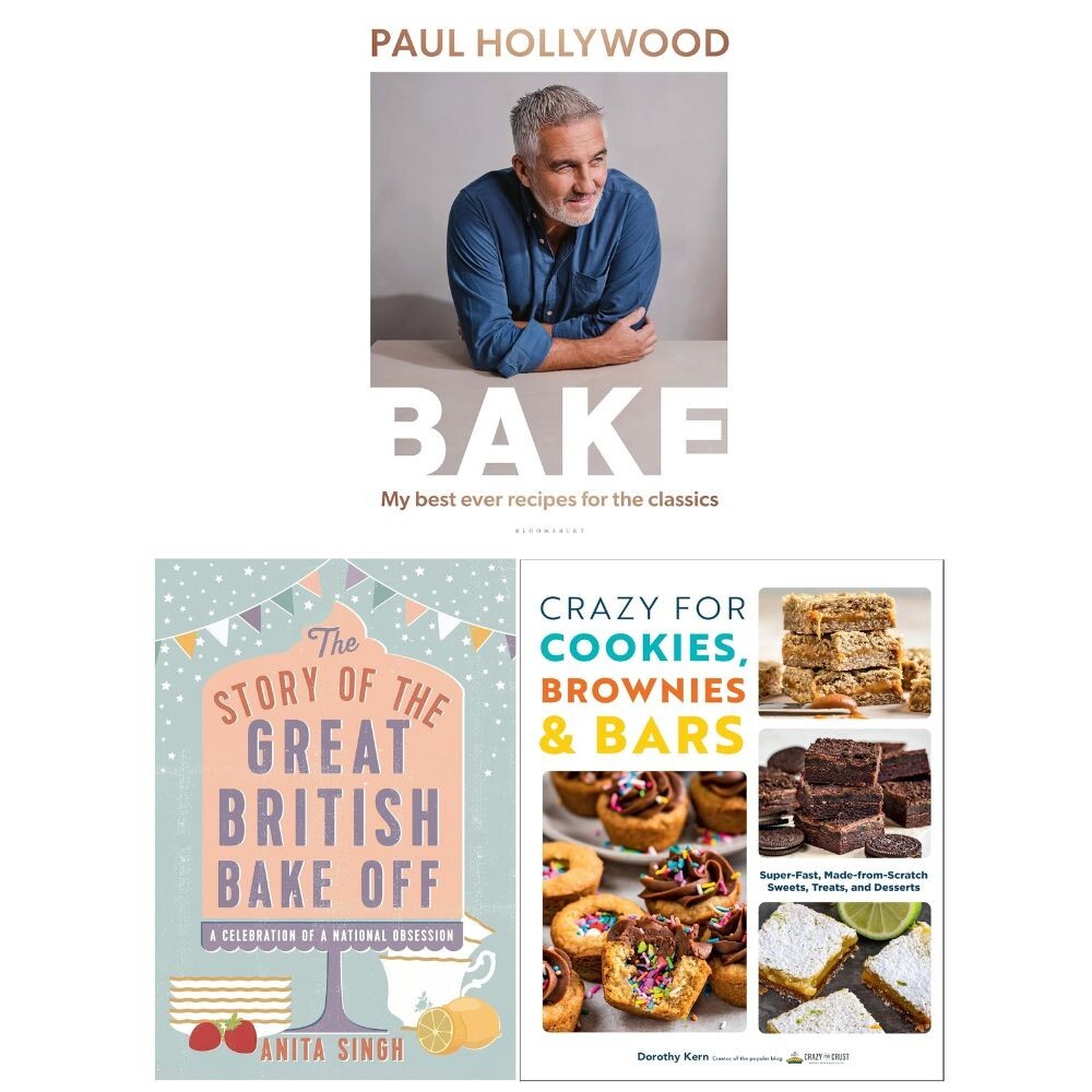 Paul Hollywood BAKE, Story of  Great British Bake Off, Crazy For Cookies 3 Books