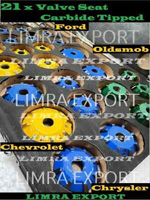 #ad 3 Angle Cut Valve Seat Cutter Set Carbide Tipped ChryslerFordChevroletOldsmob $338.99