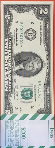 10-EA STAR NOTES $2 LOW SERIAL # (VERY RARE) “B” New York 2013 GEM Uncirculated - Picture 2 of 9