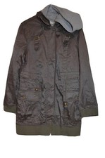 Label Lab Smart Classic Ladies Olive Khaki Double Layer Hoodie Jacket Size 12