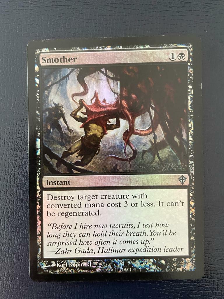 MTG FOIL WORLDWAKE SMOTHER NM MAGIC THE GATHERING BLACK INSTANT UNCOMMON  ENGLISH