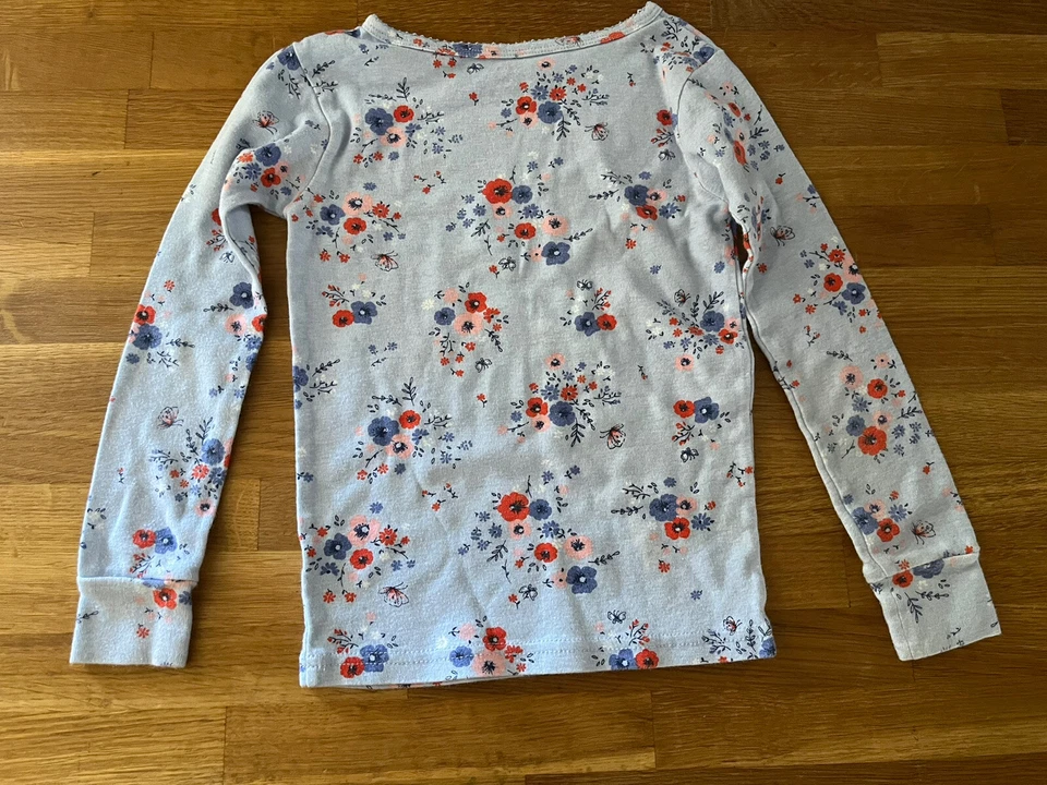 Carters Niñas Talla 6 Pijama Pantalón Camisa Ajuste Ajustado PJ Azul Rosa Rojo Flores Foto 4 de 4