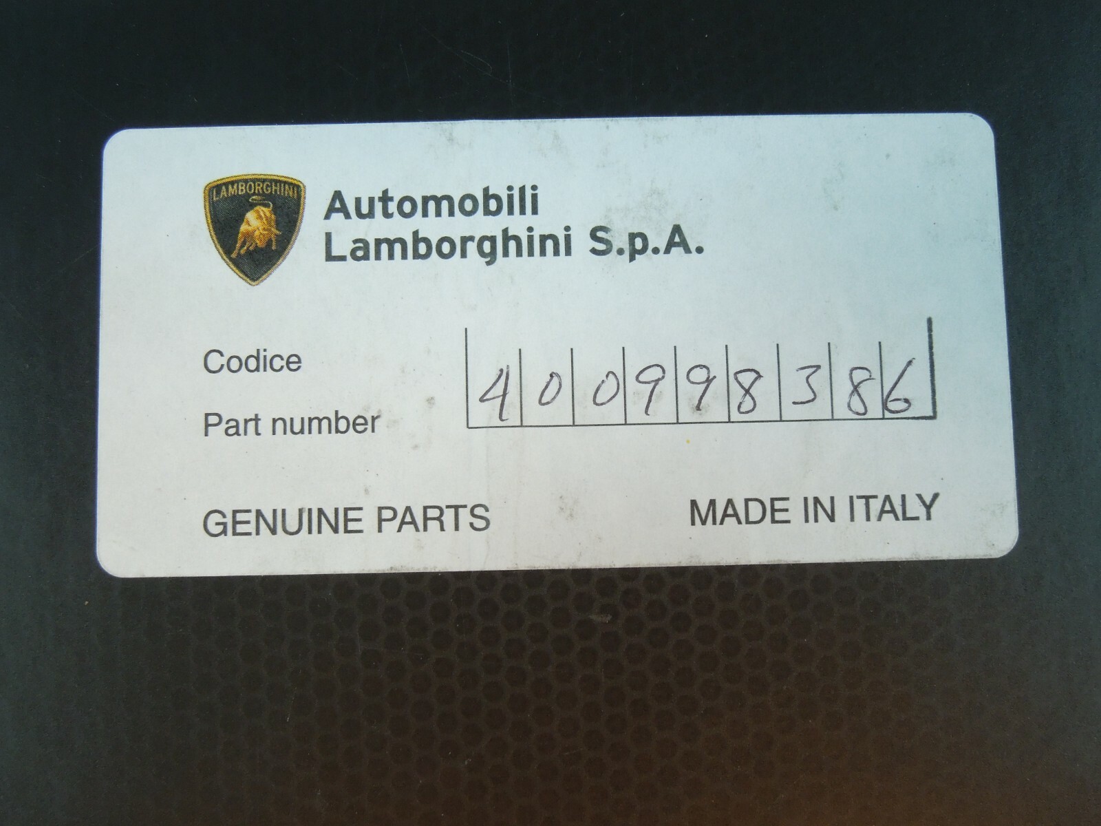 LAMBORGHINI GALLARDO TRACK AND PLAY 400998386 OEM NEW