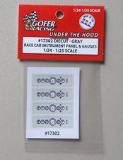 GRAY RACE CAR INSTRUMENT PANEL GAUGES 1:24 1:25 GOFER RACING CAR MODEL 17302