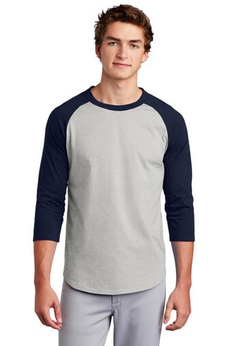 Sport-Tek T200 Men's Cotton Colorblock Raglan Sleeve Sports Jersey T-Shirt - Picture 12 of 57