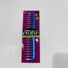 Peine de dientes anchos Firstline Evolve plástico azul metálico 4553