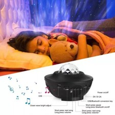 USB LED Star Night Light Music Starry Water Wave LED Projector Light Bluetooth P