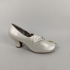 Hotter Donna Shoes Womens 5.5 Metallic Leather Smart Comfort Dance Vintage Style