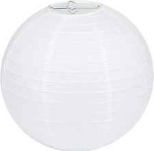 12 Inch White Round Paper Lanterns 10 Pack 