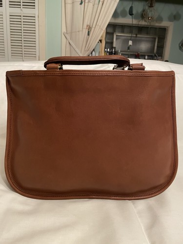 Vintage Coach Tasche britisch hellbraun Leder Wassermelone Stil Umhängetasche NYC USA - Bild 6 von 20