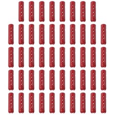 48Pcs 23mm Open Mouth Shoelace Tips Caps, Red