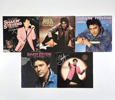 SHAKIN' STEVENS 5 LP LOT SHAKY THIS OLE HOUSE ROCK ON  80s ROCKABILLY UK PRESS
