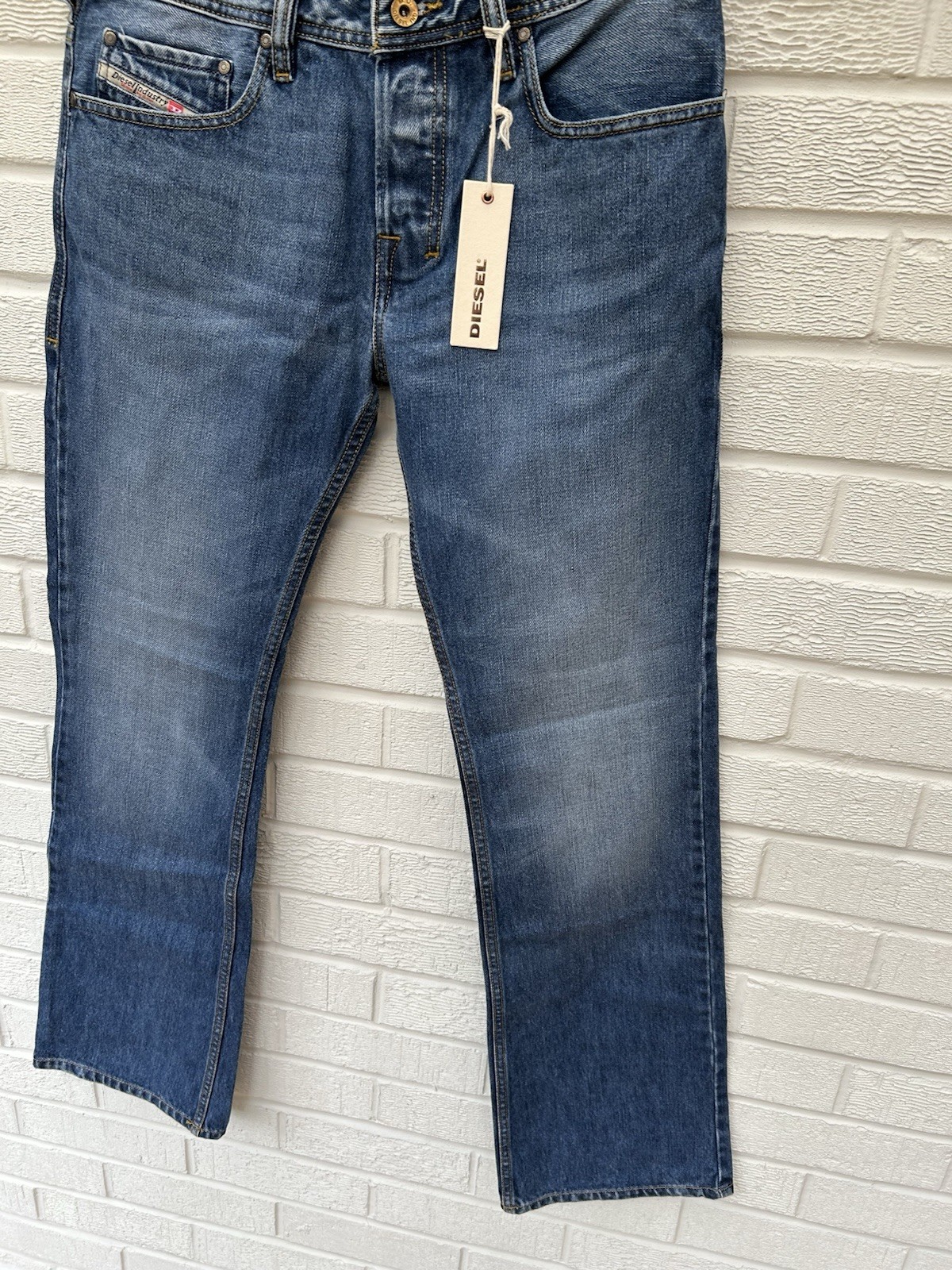 Diesel Jeans Zatiny Mens Blue Regular Bootcut Wash 0073P Denim BNWT W30 L32 image 2