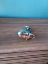 Marsha McCarthy Cat Figure Licking Its Paw Signed By Artist 6”