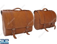 Leder Satteltaschen Tan FüR Royal Enfield Interceptor 650 GT Continental 650
