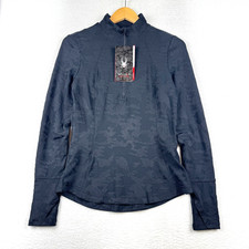 NEW Spyder Active Womens Small 1/2 Zip Pullover Camo Black Thumb Hole SP160R