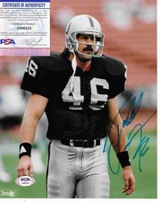 Todd Christensen Signed 8X10 Photo  Oakland Raiders Died in 2013 PSA/DNA COA
