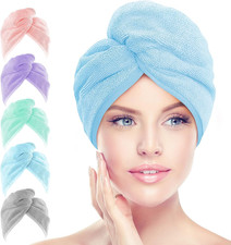 Hair Towel Wrap, 5 Pack Absorbent Fast Drying Hair Towels 26" 10"