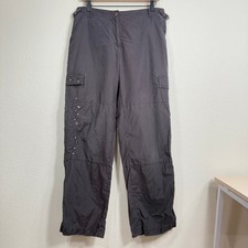 Vintage 90s Y2k Embellished Lightweight Nylon Cargo Pants Utility Streetwear 6