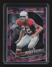 2025 Panini Prizm Black #138 Roger Wehrli Prizms Purple Ice #/149