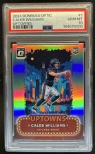 2024 Panini Donruss Optic Caleb Williams Uptown Rookie RC SSP #1 Bears PSA 10
