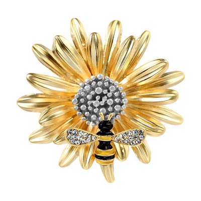 1pc Creative Daisy Bee Brosche Einfaches All-Match-Corsage-Zubehör (golden)