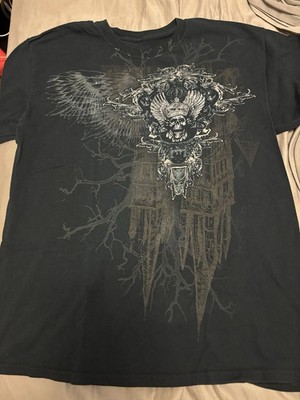 BRISCO APPAREL SKULL KING TSHIRT SIZE L USED