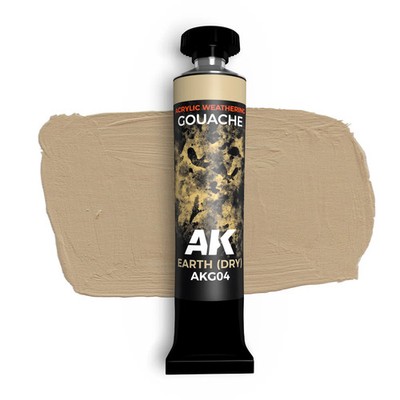 AK Interactive AKG04 Gouache Weathering Effects Earth  20ml Tube