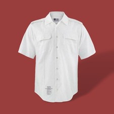 U.S MILITARY ISSUE ARMY MEN'S WHITE DRESS SHIRT SHORT SLEEVE MEDIUM SIZE 16 1/2