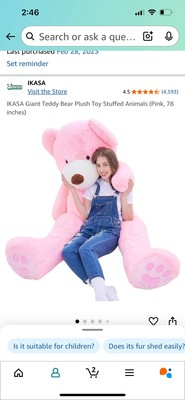 Giant 78 Inch Pink Teddy Bear. Brand New Unopened.