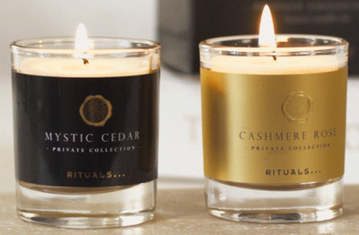 Rituals - Mini Kerzen Cashmere Rose & Mystic Cedar - 2x 30g - Neu in OVP