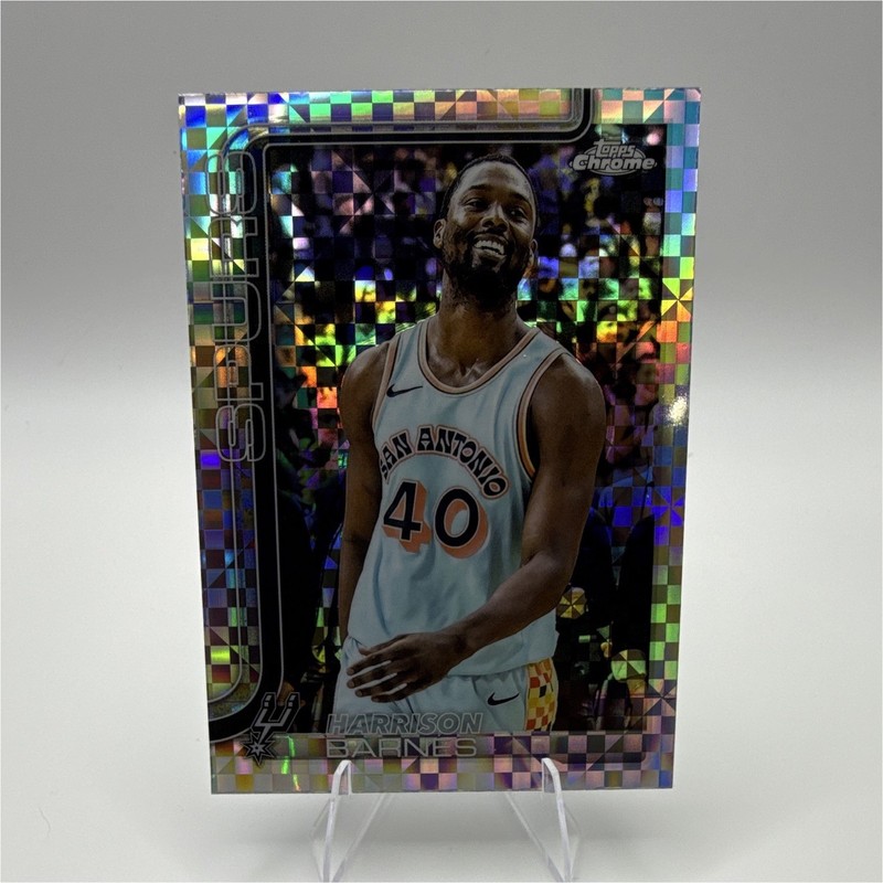Topps Chrome 2025 Harrison Barnes X Fractor #216 San Antonio Spurs