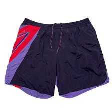 Vintage Speedo Swim Trunks Mens XL Black Mesh Lined Running Shorts