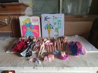 Lot Of Barbies,clothes And 2 Vtg Carrying Cases