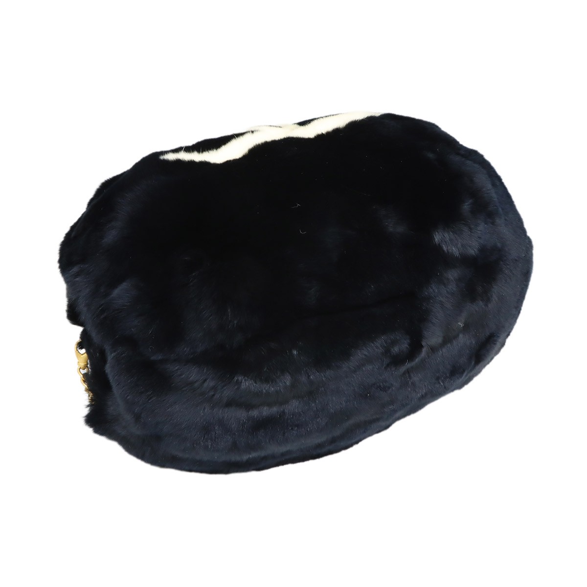 CHANEL Coco Logos Arm Warmer Chain Shoulder Bag Lapin Fur Black 90322257 image 4