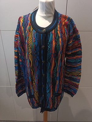 Vintage Cuggi/Coogi 90s Australia Knit Unisex Bold Colourful Rare Cardigan BNWT
