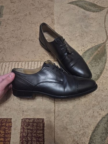 Men Armani Heels Black Leather 42