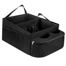 Car Passenger Seat Organizer, Collapsible Oxford Fabric Car Organizer with