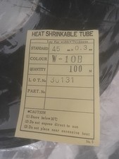 GUAINA TUBO TERMORESTRINGENTE TERMORETRAIBILE COLORE NERO  ROTOLO 45x0.3mm. 100m