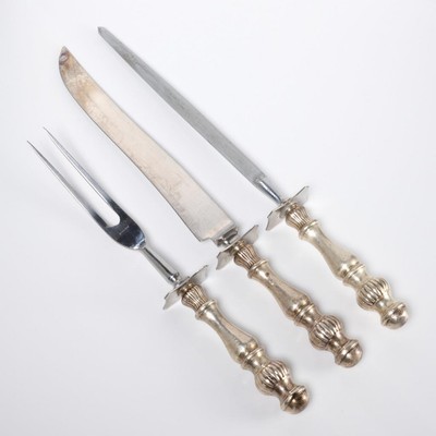 Jernbolaget Eskilstuna Sweden Brass Stainless Mixed Metals Carving Set Vintage