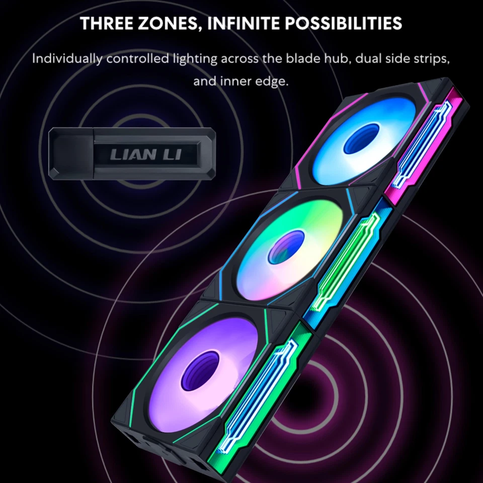 UNI Fan SL-Infinity Wireless 120 - Triple Pack (Reverse Blade) - 2.4 GHz Wire... - Image 3 of 4