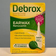 Debrox Ear Wax Removal Drops, Gentle Microfoam Ear Wax Remover, 0.5 Fl Oz