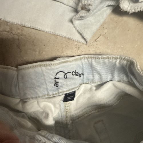 Art Class Girls Size 10 12 Jean Distressed, Cut Off Shorts Ripped Adjustable  - Picture 7 of 8