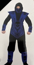 Way To Celebrate  SKULL NINJA Halloween Costume Boy  s Sz S 6/7 New