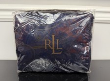 Vintage Ralph Lauren Driver Paisley Navy QUEEN Comforter / Duvet Cover ITALY