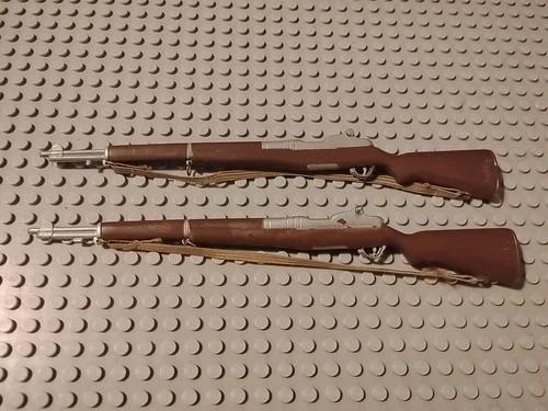 Set of(2) 1960's GI Joe M-1 GARAND RIFLES w/Strap marked HASBRO (R) JAPAN